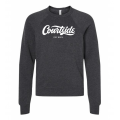 Dark Grey Heather Youth Unisex Courtside Fort Worth Classic Raglan Sweatshirt