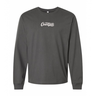 Asphalt Courtside Classic Script - Heavyweight LS Box Tee