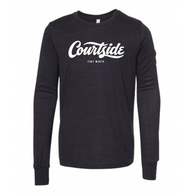 Black Heather Youth Courtside Fort Worth Classic Tee - Long Sleeve Heather