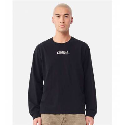 Black Unisex Courtside Classic Long Sleeve Tee
