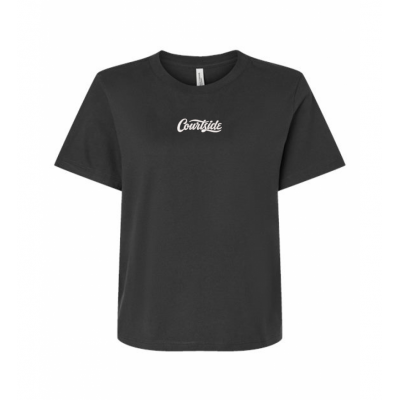 Dark Grey Women's Courtside Classic Script Relaxed Tee