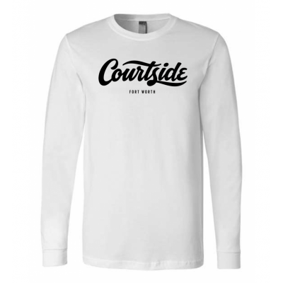 White Unisex Courtside Fort Worth Classic Tee - Long Sleeve