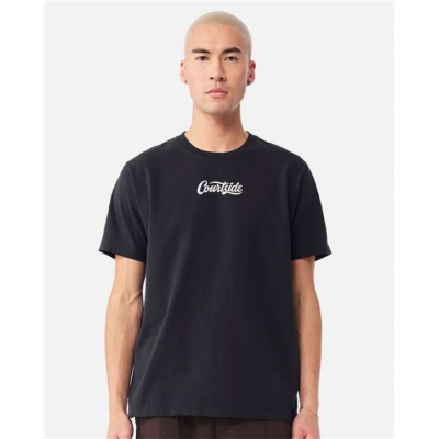 Black Unisex Courtside Classic Script Tee