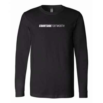 Black Unisex Courtside Fort Worth City Tee - Long Sleeve