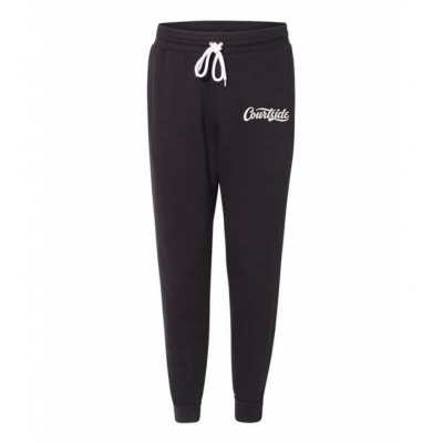 Black Unisex Courtside Script - Jogger