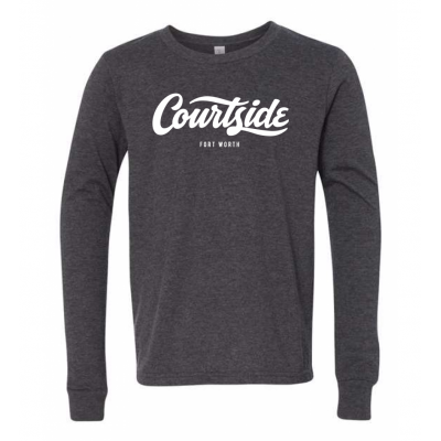 Dark Grey Heather Youth Courtside Fort Worth Classic Tee - Long Sleeve Heather