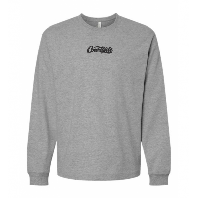 Athletic Heather Courtside Classic Script - Heavyweight LS Box Tee