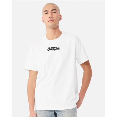 White Unisex Courtside Classic Script Tee