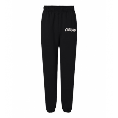 Black Unisex Courtside Classic Script - Heavyweight Jogger