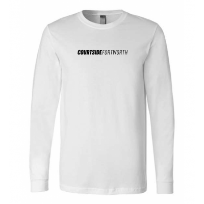 White Unisex Courtside Fort Worth City Tee - Long Sleeve