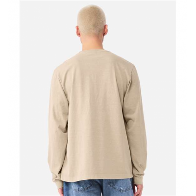Khaki Unisex Courtside Classic Script Long Sleeve Tee