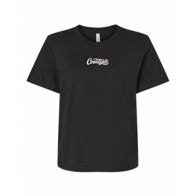 Vintage Black Women's Courtside Classic Script Relaxed Tee