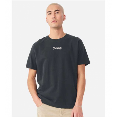 Washed Black Unisex Courtside Classic Script Tee