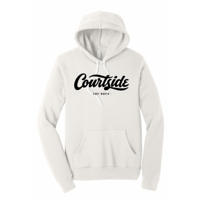Vintage White Unisex Courtside Fort Worth Classic Hoodie