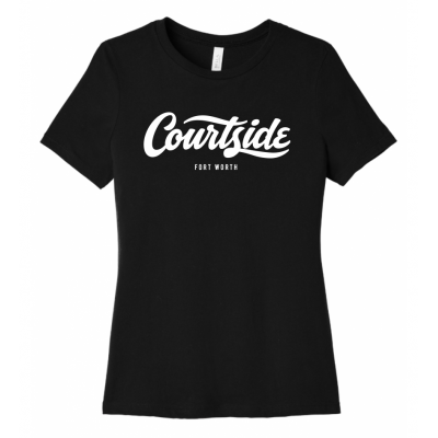 Black Women's Courtside Fort Worth Classic Tee - Women’s Relaxed