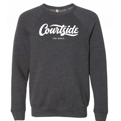 Dark Grey Heather Unisex Courtside Fort Worth Classic Raglan Sweatshirt