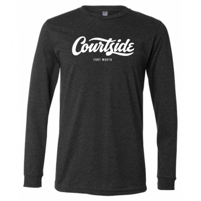 Dark Grey Heather Unisex Courtside Fort Worth Classic Tee - Long Sleeve Heather
