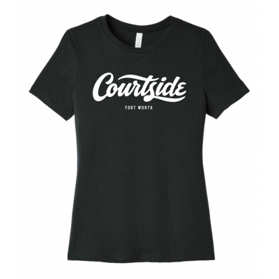 Vintage Black Women's Courtside Fort Worth Classic Tee - Women’s Relaxed