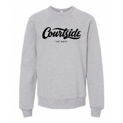 Athletic Heather Youth Unisex Courtside Fort Worth Classic Raglan Sweatshirt