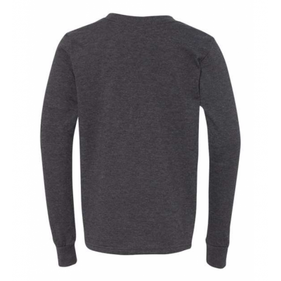 Dark Grey Heather Youth Courtside Fort Worth Classic Tee - Long Sleeve Heather