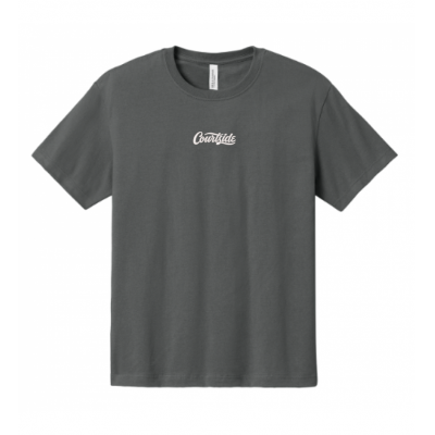 Asphalt Unisex Courtside Classic Script - Heavyweight Box Tee