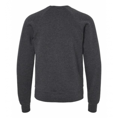 Dark Grey Heather Youth Unisex Courtside Fort Worth Classic Raglan Sweatshirt