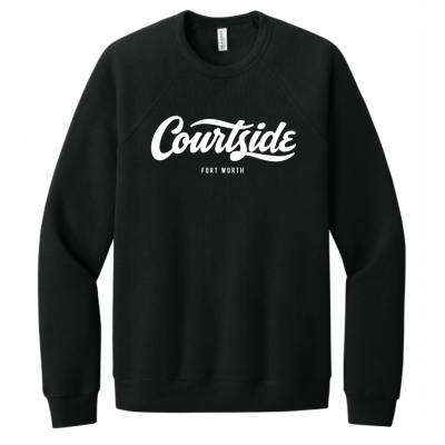 Black Unisex Courtside Fort Worth Classic Raglan Sweatshirt