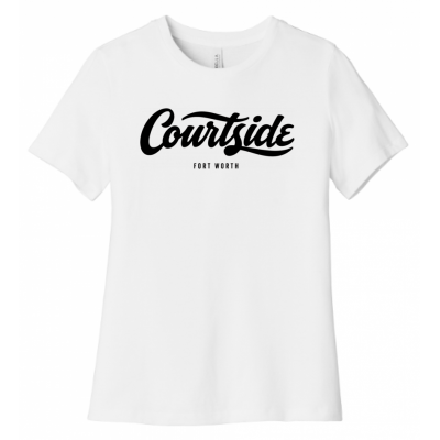 White Women's Courtside Fort Worth Classic Tee - Women’s Relaxed