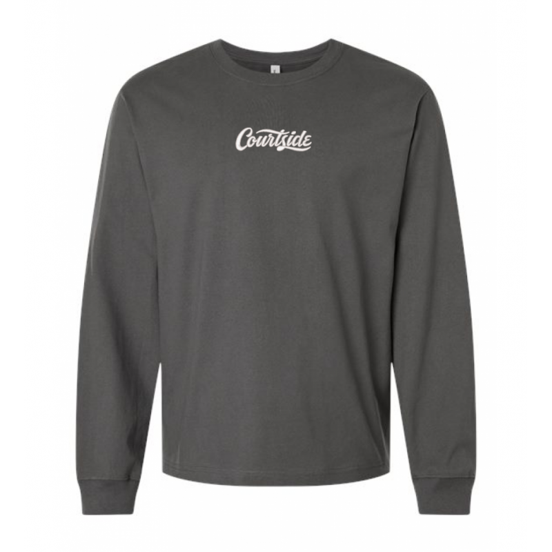 Asphalt Courtside Classic Script - Heavyweight LS Box Tee