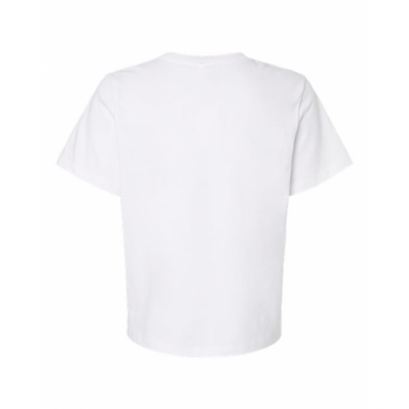 White Women's Courtside Classic Script Relaxed Tee