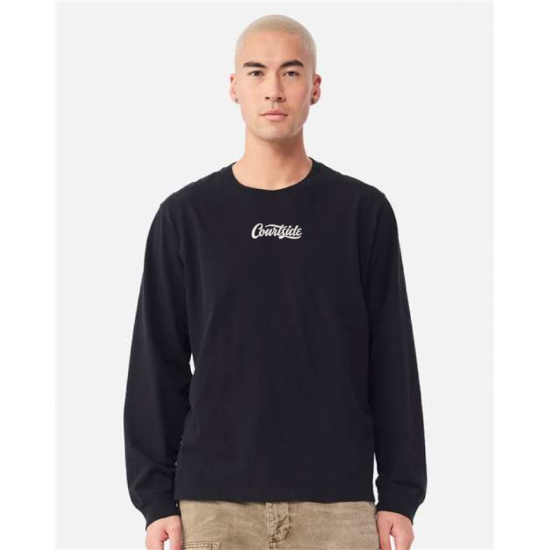Black Unisex Courtside Classic Long Sleeve Tee