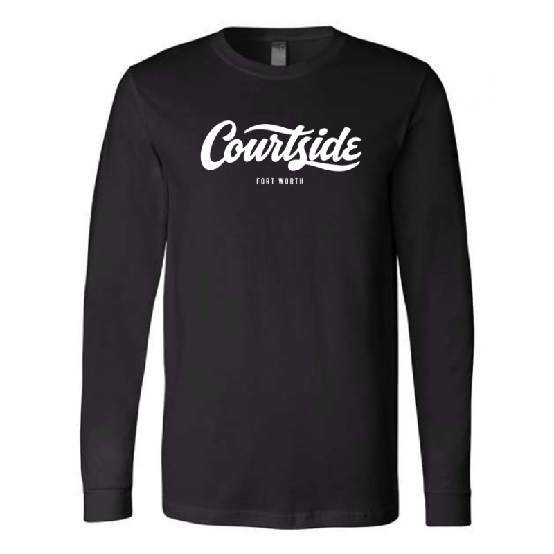 Black Unisex Courtside Fort Worth Classic Tee - Long Sleeve