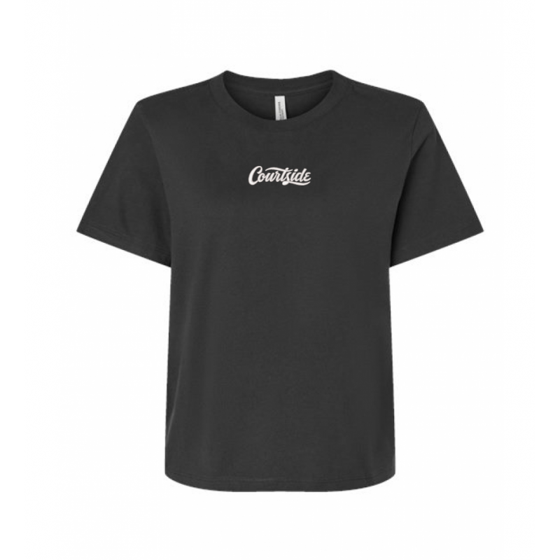 Dark Grey Women's Courtside Classic Script Relaxed Tee