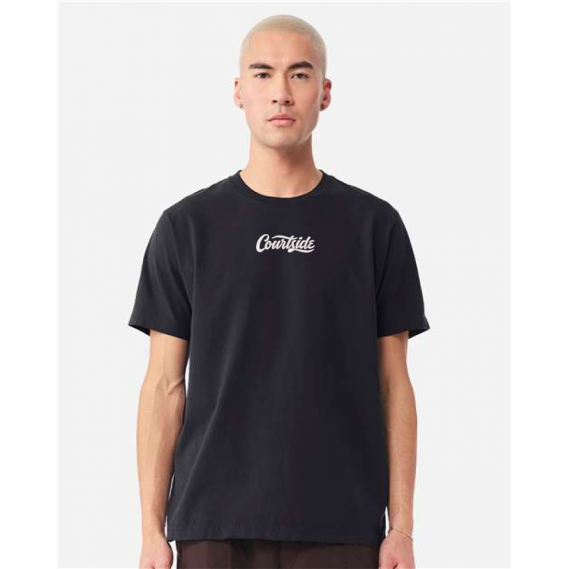 Black Unisex Courtside Classic Script Tee