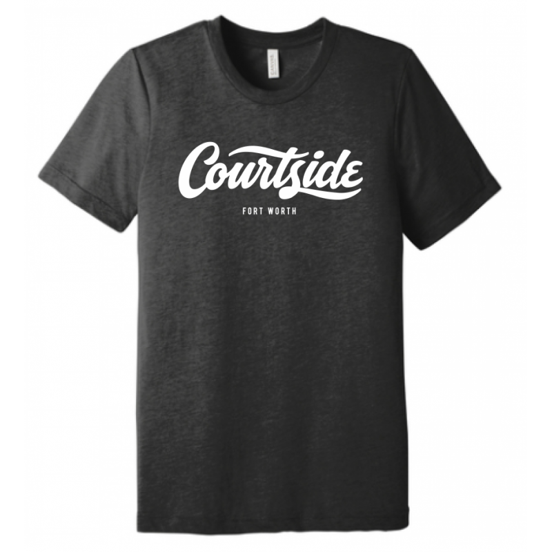 Charcoal Black Unisex Courtside Fort Worth Classic Tee - Triblend