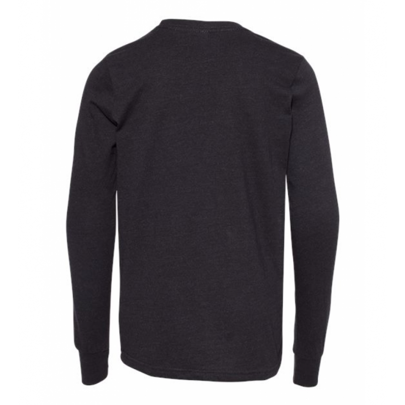 Black Heather Youth Courtside Fort Worth Classic Tee - Long Sleeve Heather