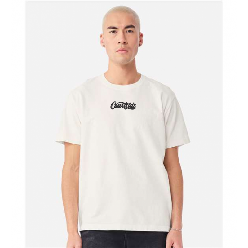 Vintage White Unisex Courtside Classic Script Tee
