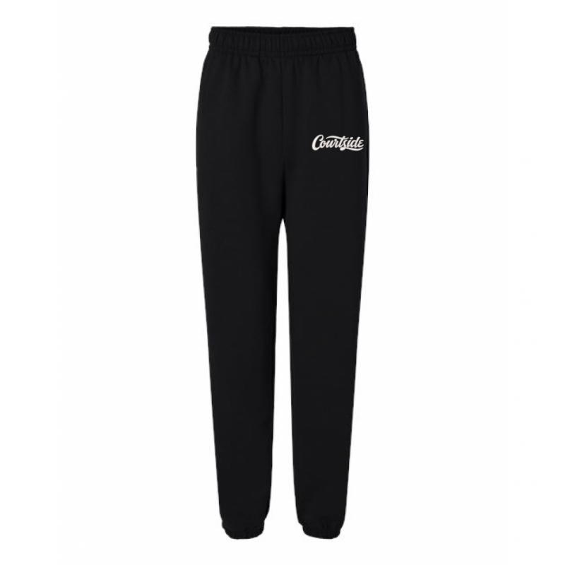 Black Unisex Courtside Classic Script - Heavyweight Jogger