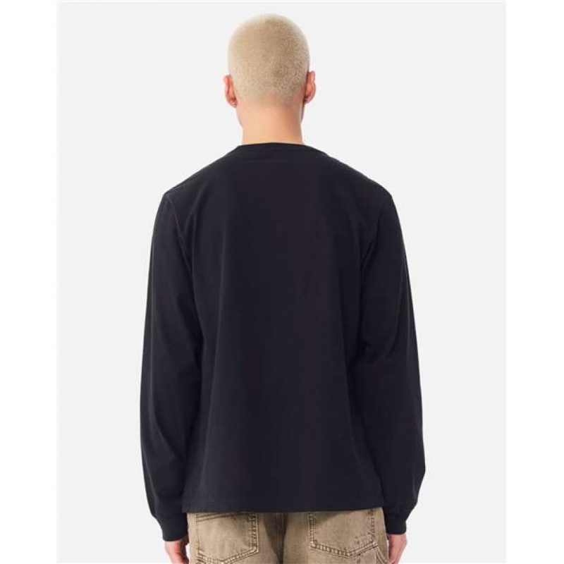 Black Unisex Courtside Classic Long Sleeve Tee