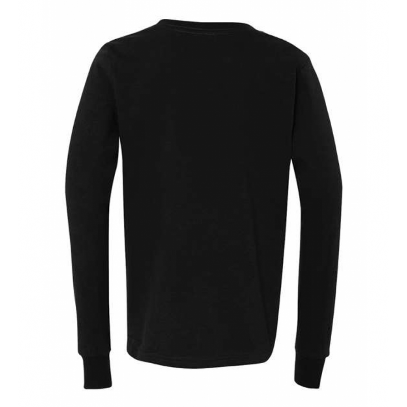 Black Youth Courtside Fort Worth City Tee - Long Sleeve