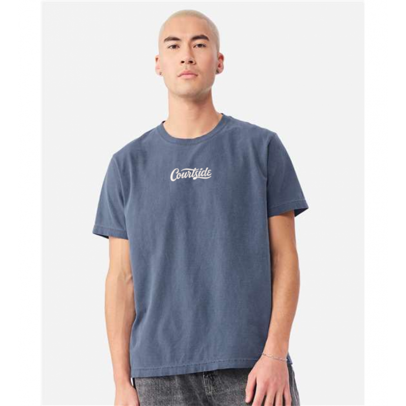 Washed Navy Unisex Courtside Classic Script Tee