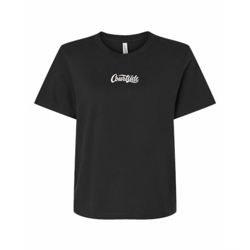 Vintage Black Women's Courtside Classic Script Relaxed Tee