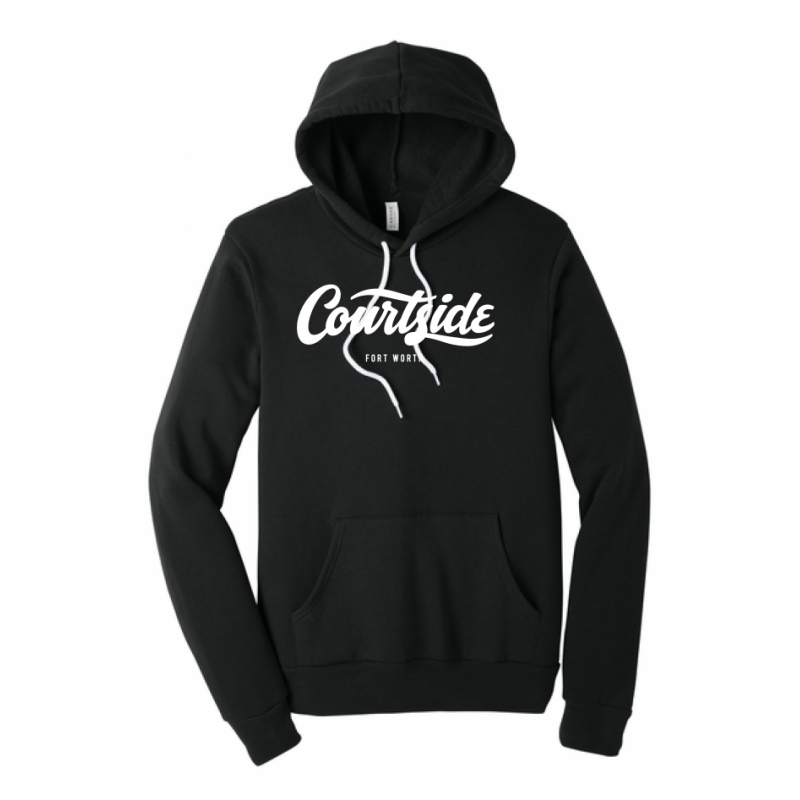 Vintage Black Unisex Courtside Fort Worth Classic Hoodie