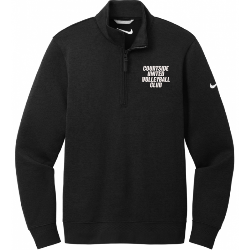 Men's Black Courtside United Volleyball Club Nike Dri-Fit ½ Zip