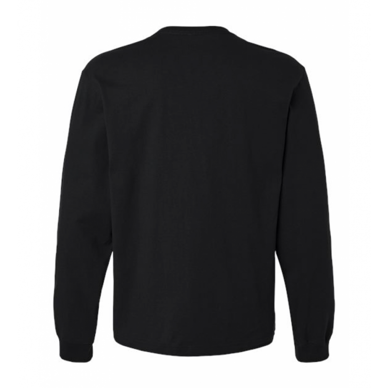 Black Courtside Classic Script - Heavyweight LS Box Tee