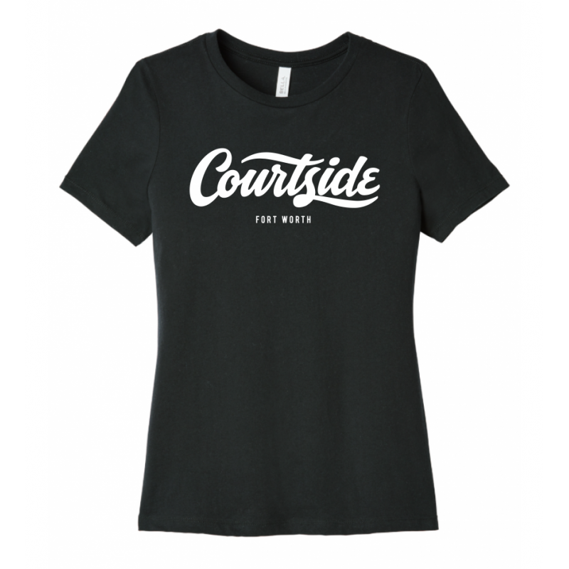 Vintage Black Women's Courtside Fort Worth Classic Tee - Women’s Relaxed