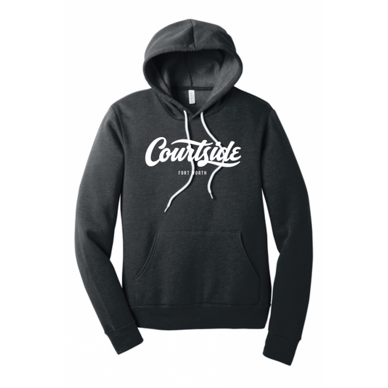 Dark Grey Heather Unisex Courtside Fort Worth Classic Hoodie