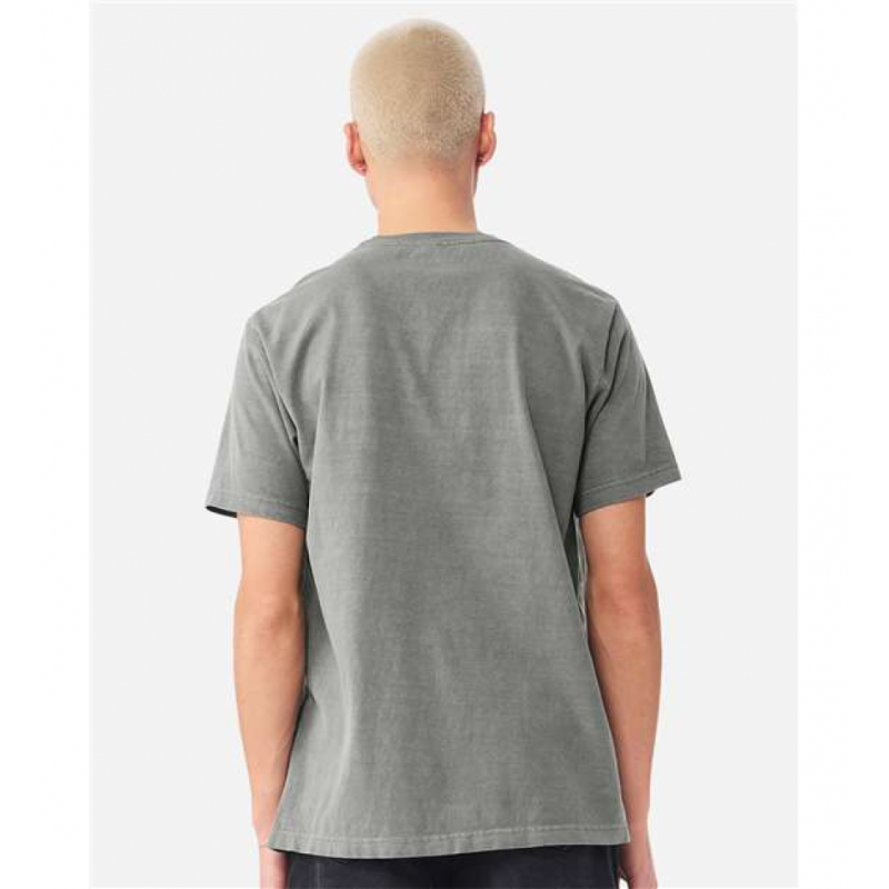 Washed Grey Unisex Courtside Classic Script Tee