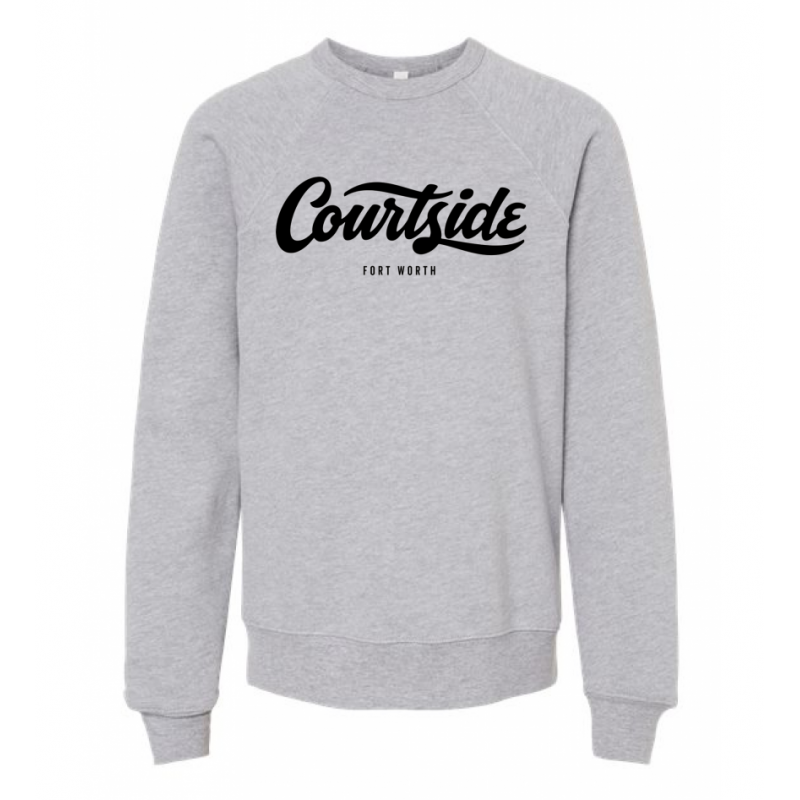 Athletic Heather Youth Unisex Courtside Fort Worth Classic Raglan Sweatshirt