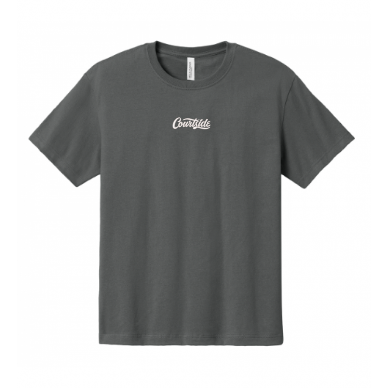 Asphalt Unisex Courtside Classic Script - Heavyweight Box Tee